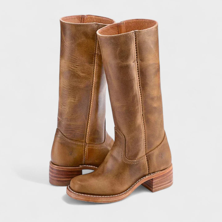 Liorynn | Women's Classic Cowboy Boots — Light Brown