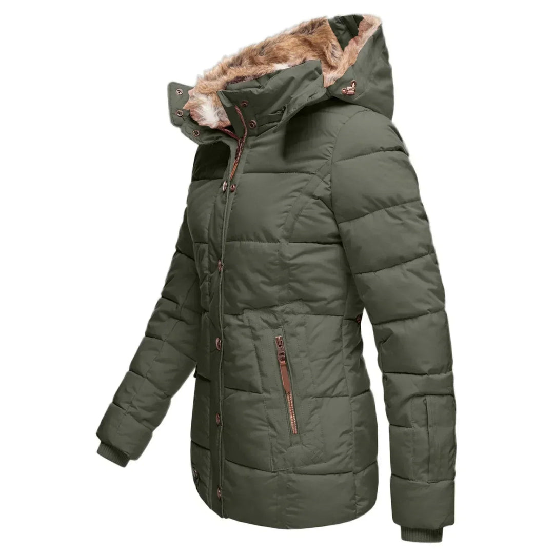 Lumietta | Women's Mid Length Coat – Fleece Lined Weather Resistant Jacket — 1