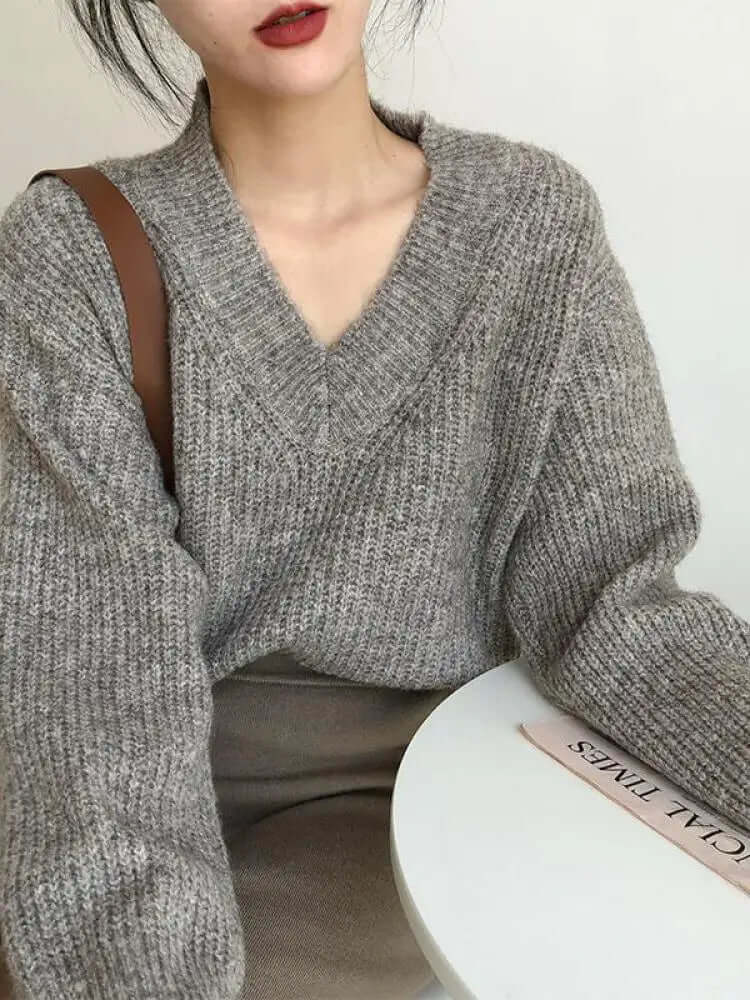 Lunanthe | Women's Cozy Oversized Chunky Knit Sweater — 2