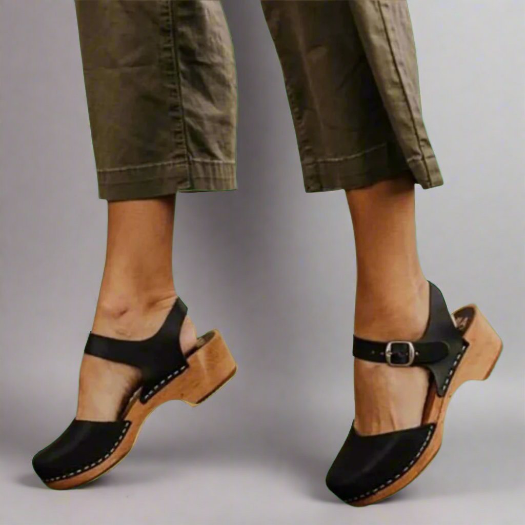 Luncine | Women's Casual Stretch Timeless And Comfortable Vintage Platform Clogs Tops — 1