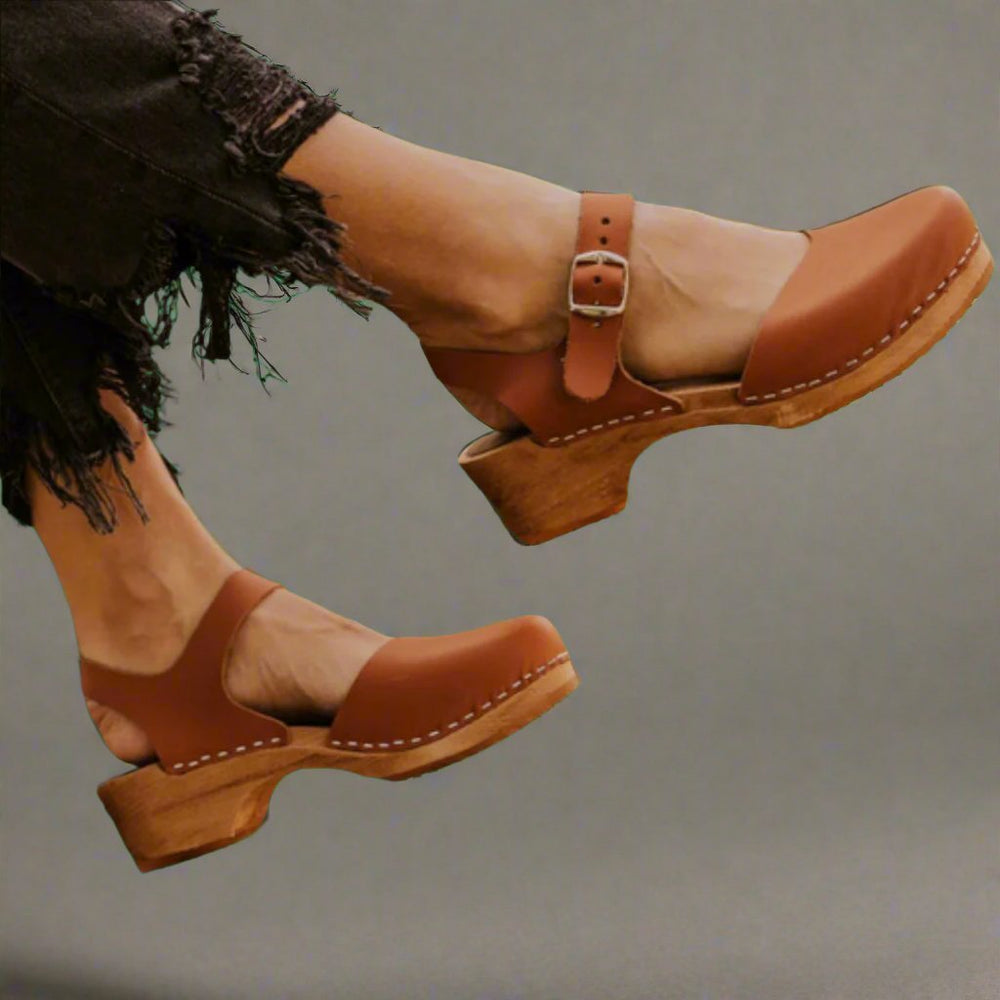 Luncine | Women's Casual Stretch Timeless And Comfortable Vintage Platform Clogs Tops — 2