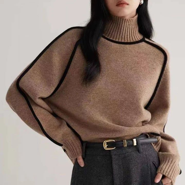 Maeria | Women's Turtleneck Sweater Cashmere Layering