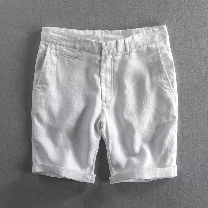 Clean tailored warm-weather shorts on a plain background.