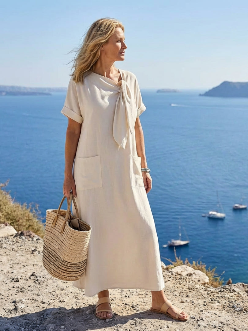 Marigold | Women's Wedding Guest Elegant Pocket Maxi Dress Dresses — 3