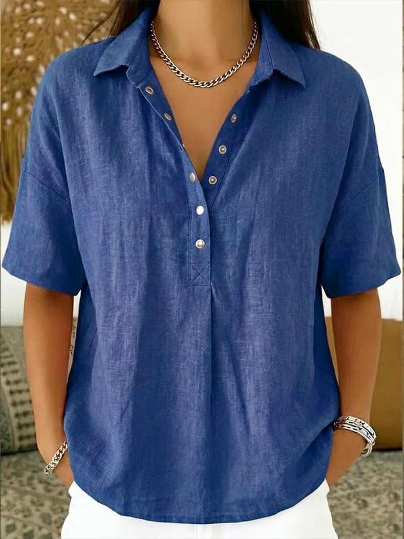 Marisol | Women's Casual Button-Up Collar Shirt — 3