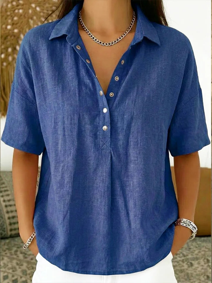 Marisol | Women's Casual Button-Up Collar Shirt — 3
