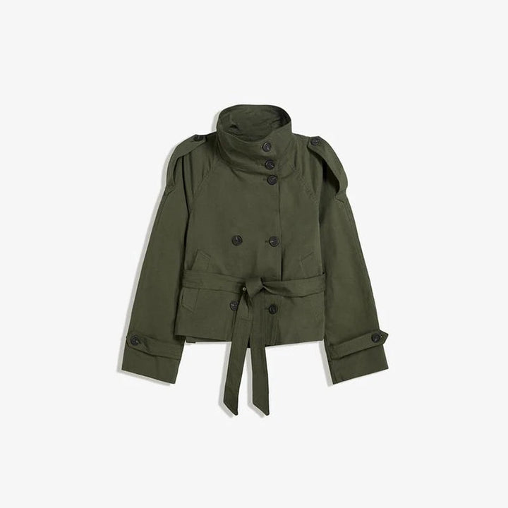 Marloreth | Women's Casual Stand Collar Coat — green