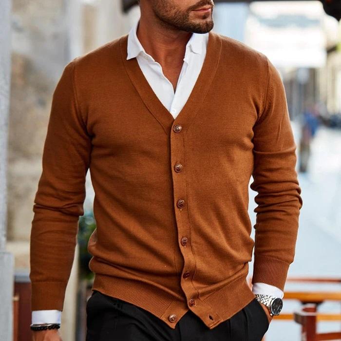 Matthias | Men's Knit Cozy Vest Comfortable Casual Cardigan Sweaters — 2