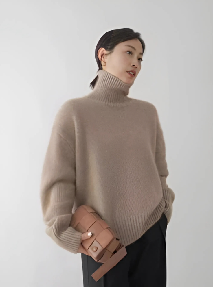 Melisanina | Women's Knit Cozy Turtleneck Sweater — 1