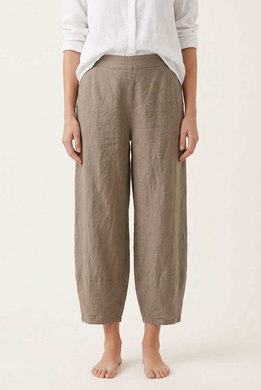 Caecine Relaxed Fit Linen Pants for Women