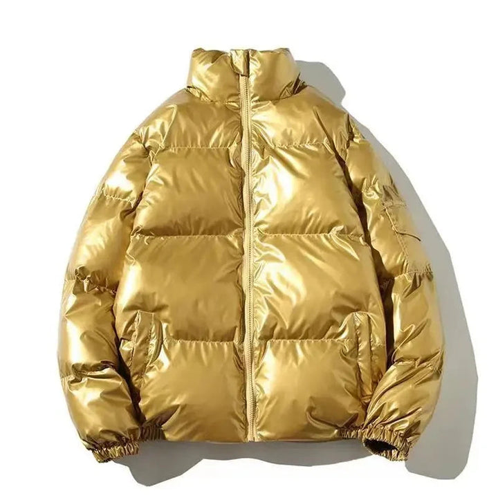 Novalise | Women's Thick Waterproof puff Jacket | Windproof Jacket — Stand Collar Golden