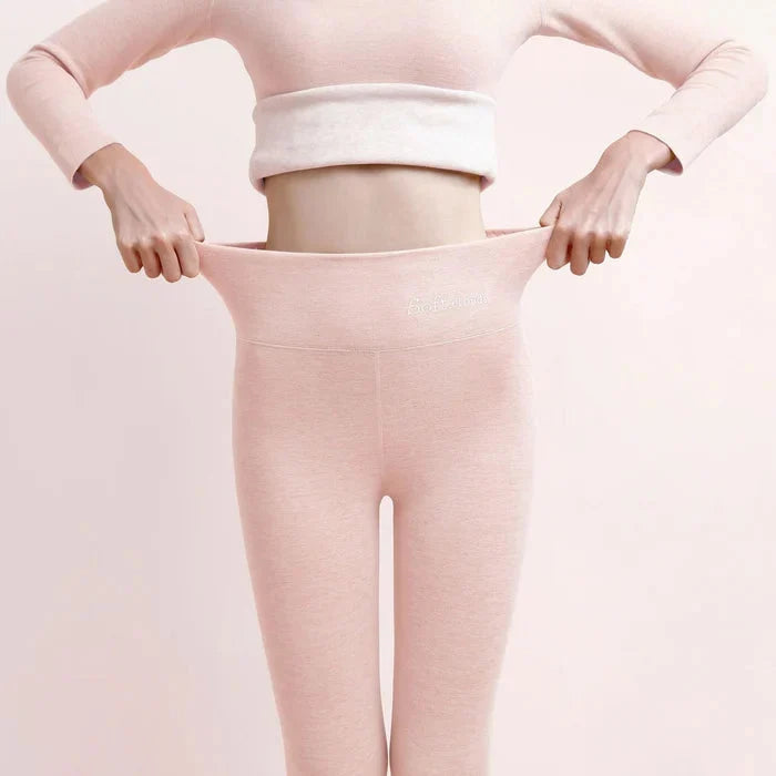Nylabelle | Women's Wide-Leg warm and Comfortable Thermal Fleece leggings — Pink