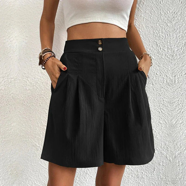 Mylen | Casual High Waist Pleated Shorts