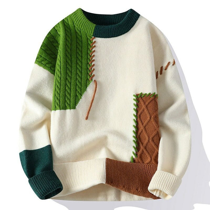 Oriamira | Women's Wool-Blend Patch Knit Sweater