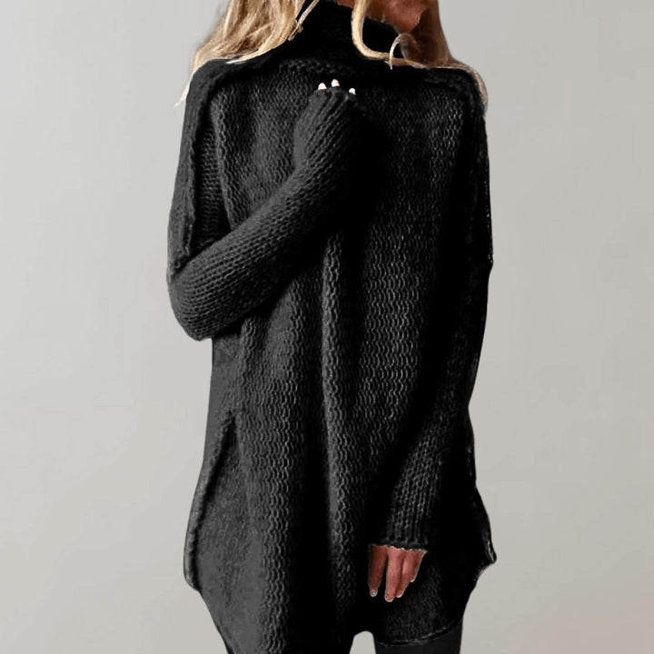 Orilise | Women's Cozy Chunky Knit Oversized Sweater — Black