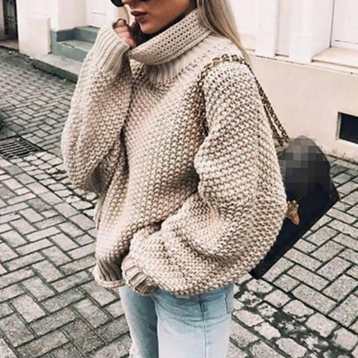 Orlaaria | Women's Oversized Chunky Knit Turtleneck Sweater