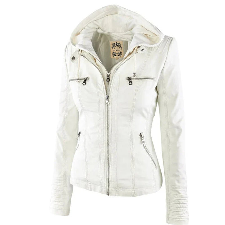 Orlaelle | Women's Waterproof Slim-Fit Faux Leather Jacket