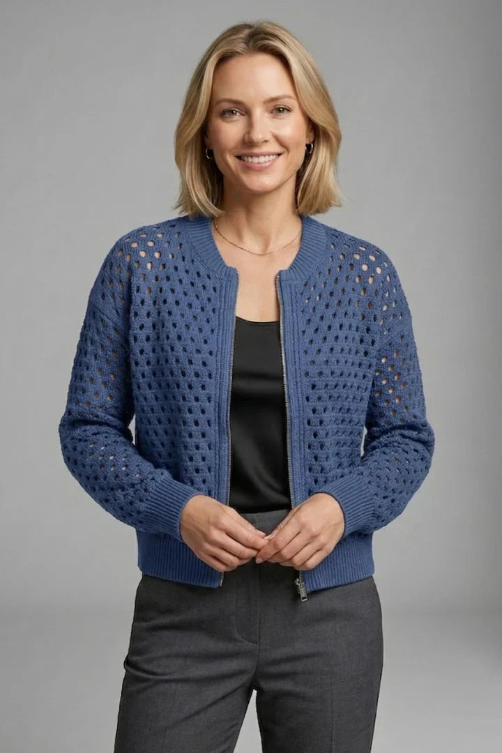 Ottildessa | Women's Cardigan Cut-Out Bomber Knit Everyday Wear