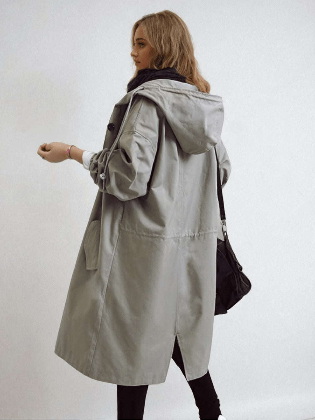 Petronella | Women's Double-Breasted Trench Asymmetric Hem Everyday Coats — 2