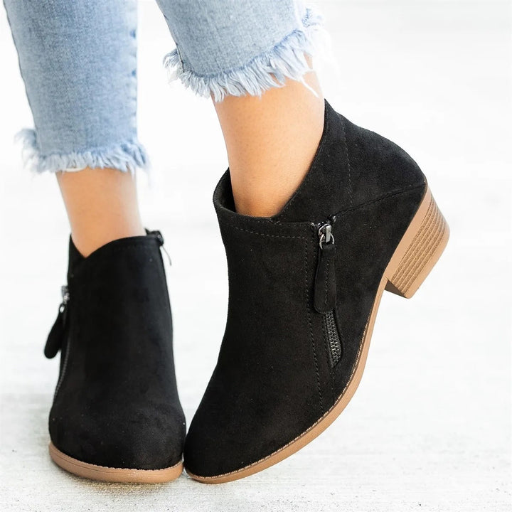 Priscilla | Women's Western Style Knee-High Orthopedic winter Boots for Warmth and Everyday Elegance — Black