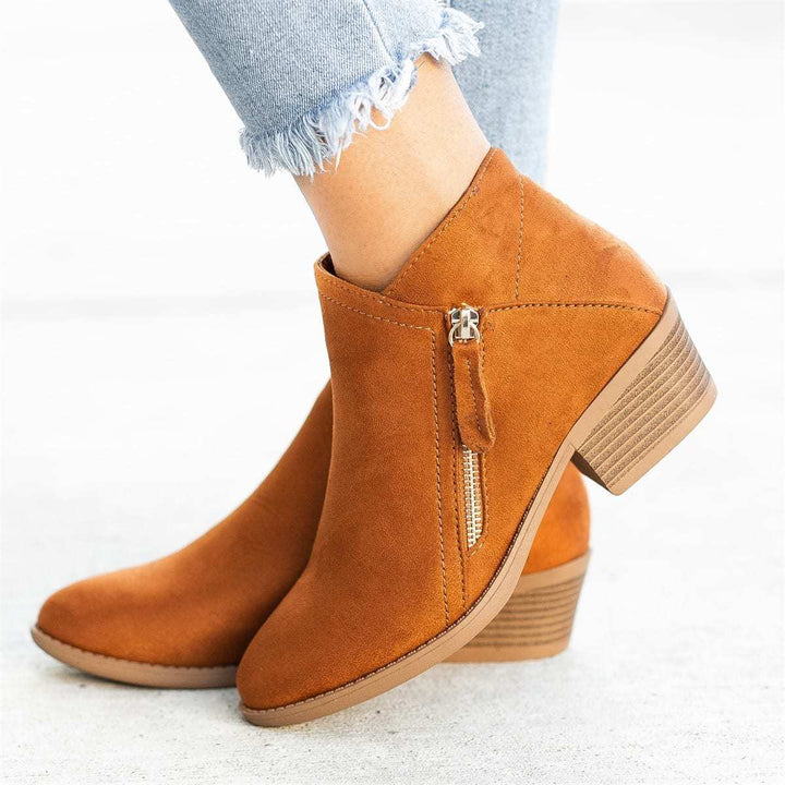 Priscilla | Women's Western Style Knee-High Orthopedic winter Boots for Warmth and Everyday Elegance — Orange