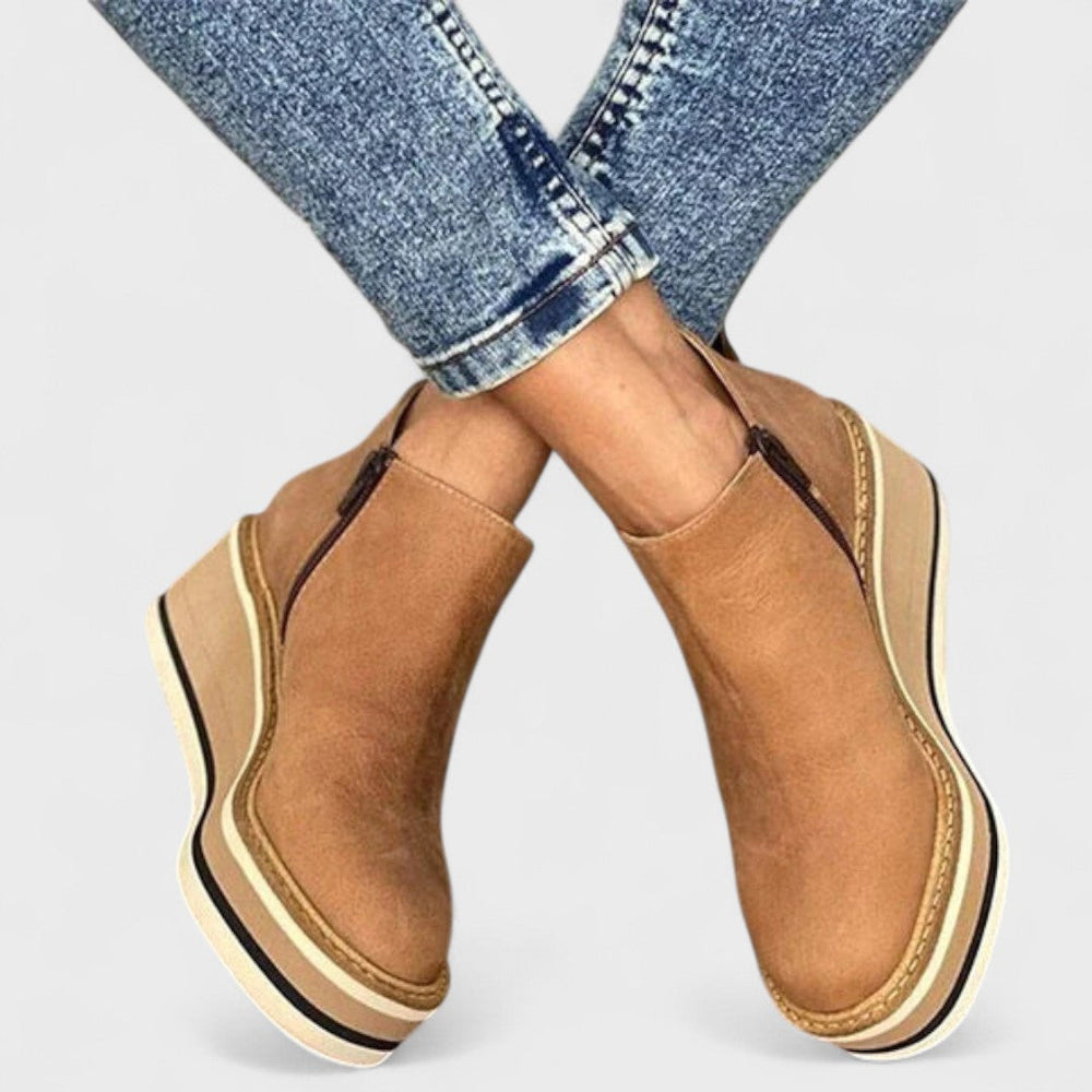 Quenita | Women's Orthopedic Comfort PLATFORM SLIP-ON ANKLE BOOTS Loafers — 2