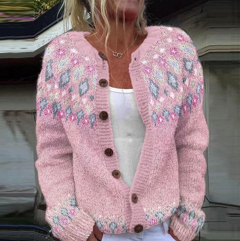 Quenlia | Women's Knit Cozy Loose Fitting Cardigan Sweaters — M