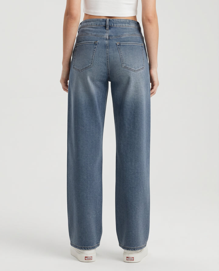 Quintessa | Women's High-Waist Wide-Leg Straight-Leg Jeans with High Waist — 2