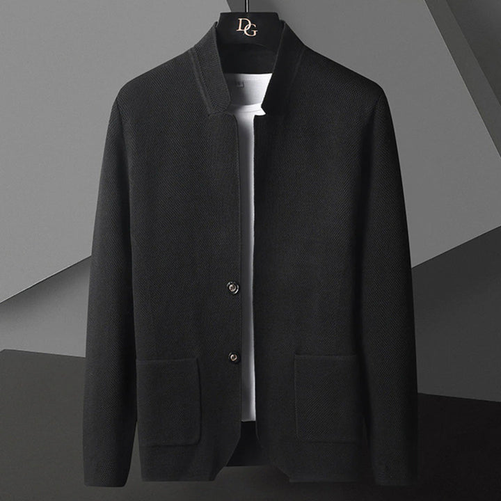 Reginald | Men's Lightweight Casual Button-Down Jacket for Men — Black