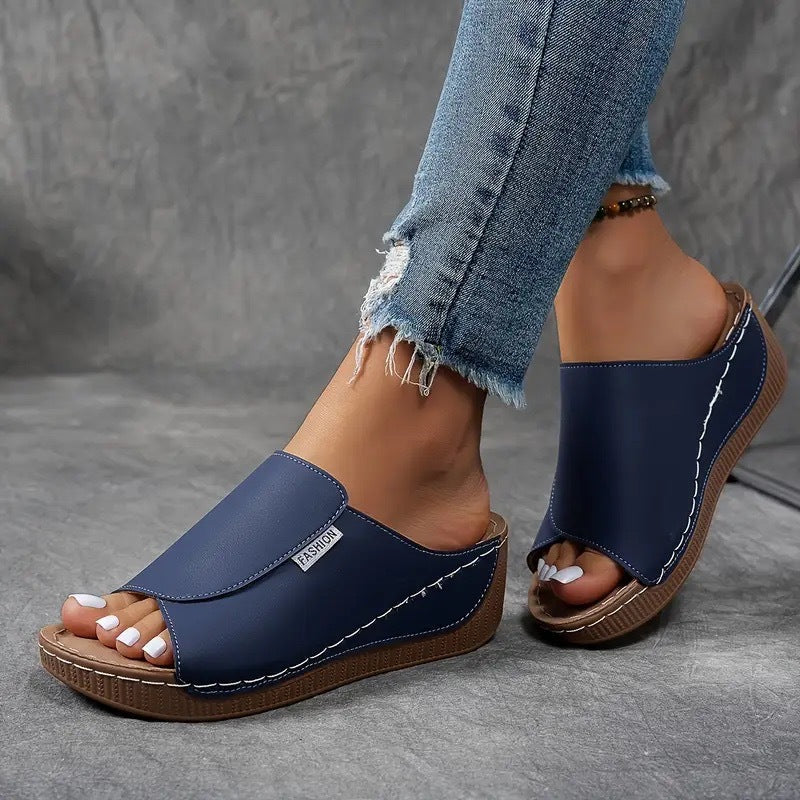 Renata | Women's Casual Stretch Orthopaedic Pain Relief Shoes Tops — Blue
