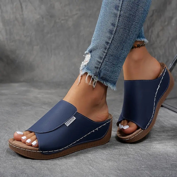 Renata | Women's Casual Stretch Orthopaedic Pain Relief Shoes Tops — Blue