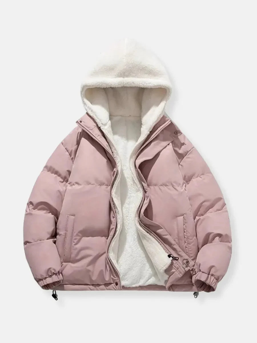 Renethlia | Women's Puffer Jacket Sherpa Lined Winter Outdoor