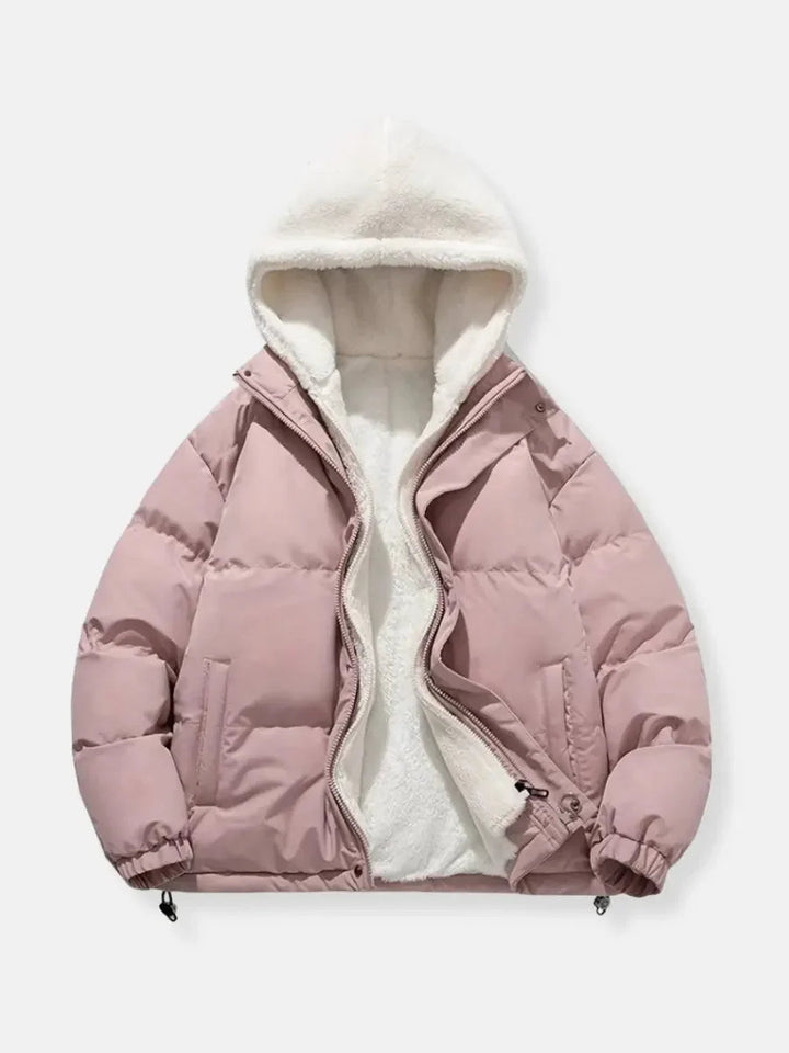 Renethlia | Women's Puffer Jacket Sherpa Lined Winter Outdoor