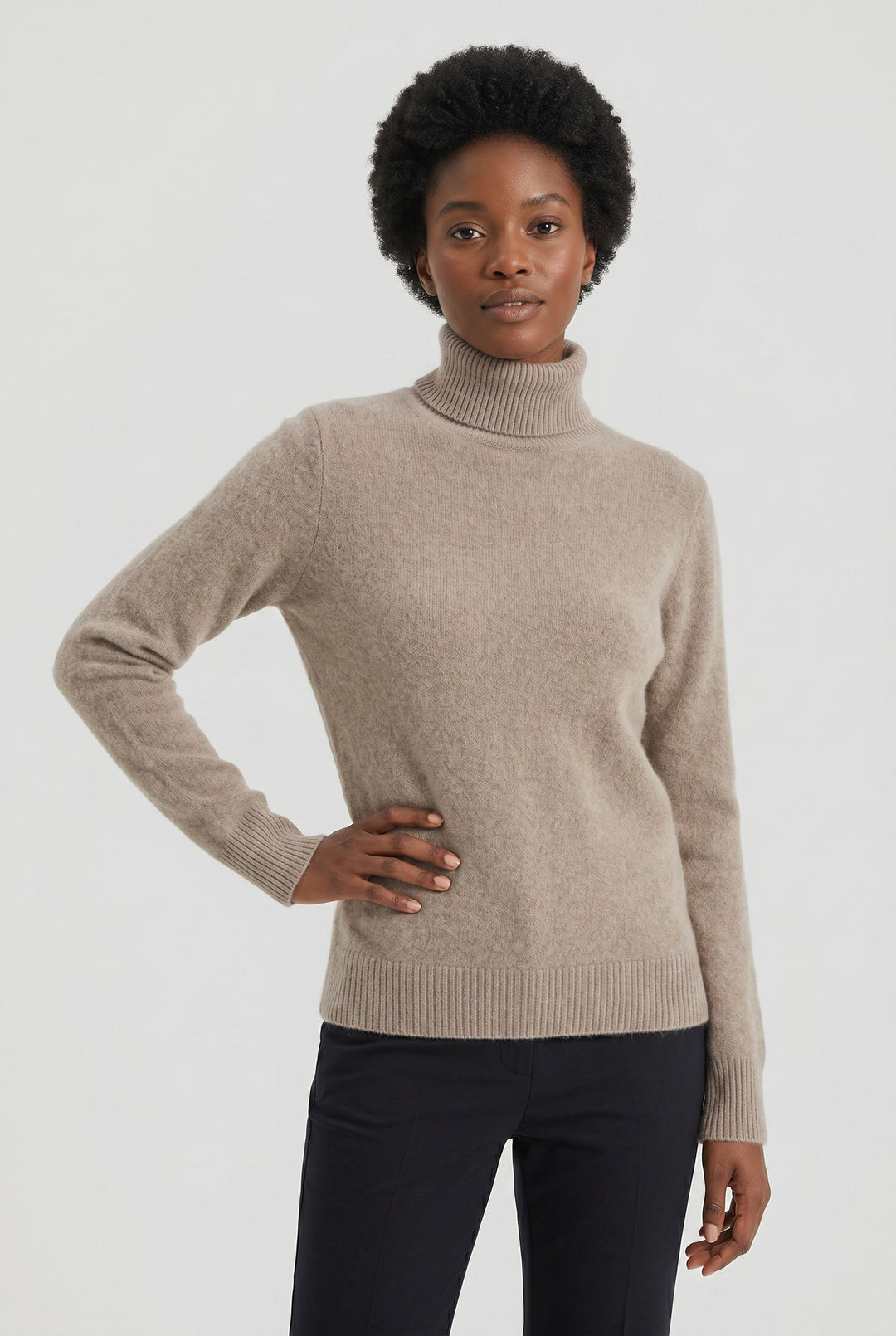 Renethnia | Women's Knit Cozy Classic Fitted Turtleneck Sweater – 16 Colors — 1