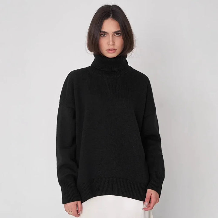 Renethwen | Women's Turtleneck Sweater Knit Cozy Layering