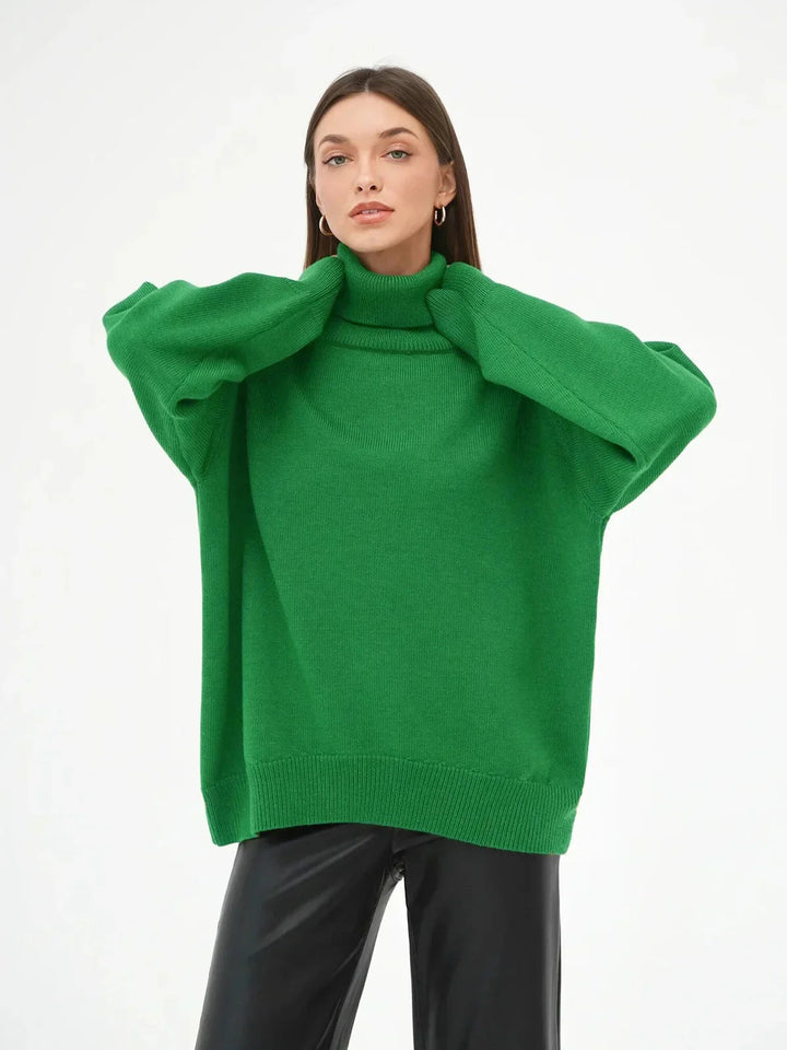 Renethwen | Women's Turtleneck Sweater Knit Cozy Layering