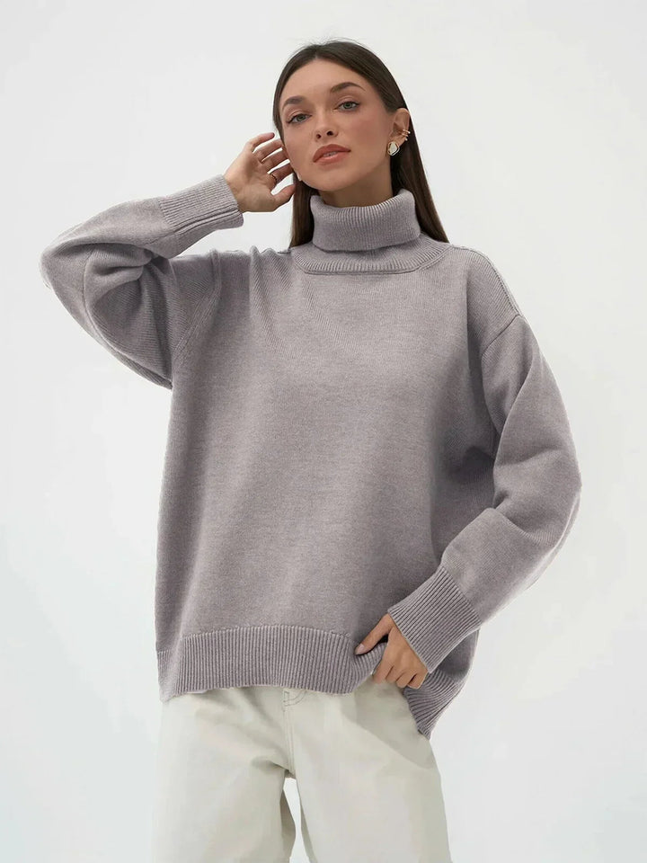 Renethwen | Women's Turtleneck Sweater Knit Cozy Layering