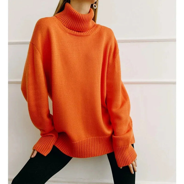 Renethwen | Women's Turtleneck Sweater Knit Cozy Layering