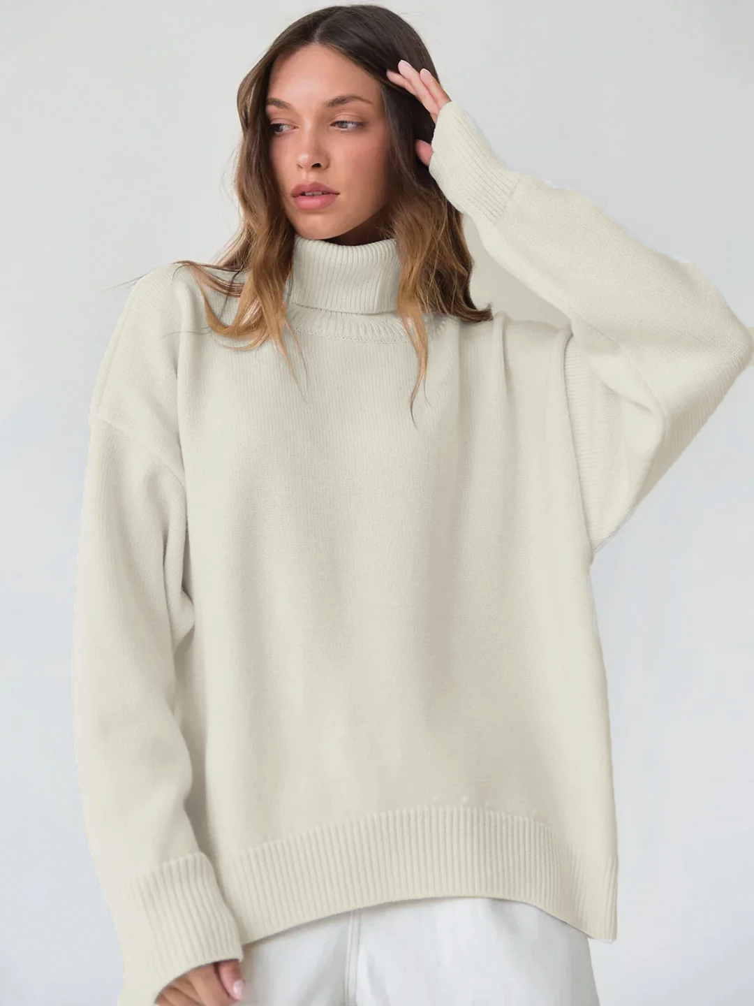 Renethwen | Women's Turtleneck Sweater Knit Cozy Layering