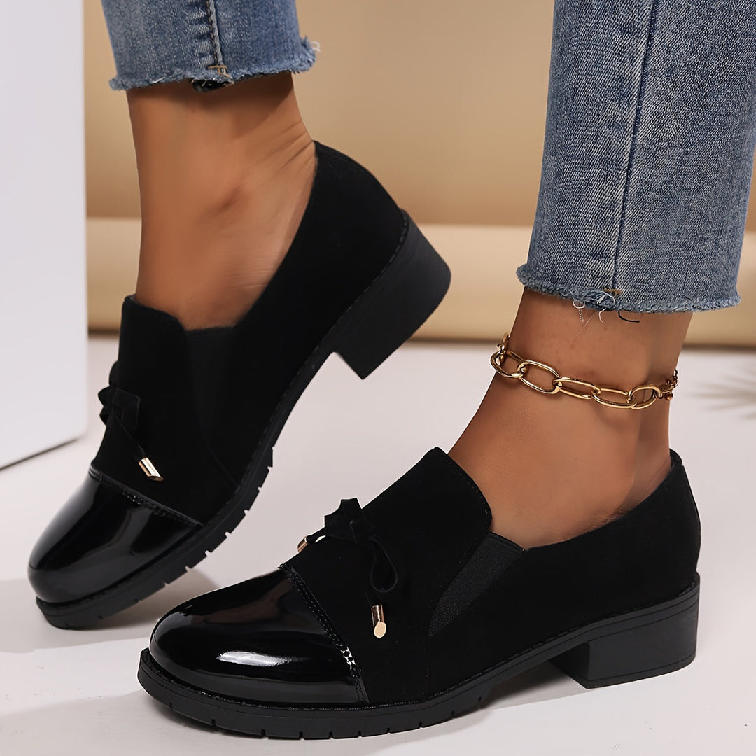 Rheaana | Women's Orthopedic Comfort Slip-On ELEGANT LOAFERS — Black