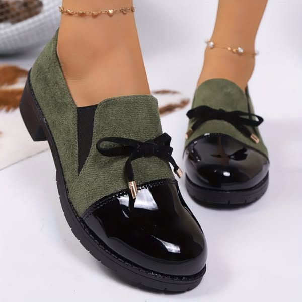 Rheaana | Women's Orthopedic Comfort Slip-On ELEGANT LOAFERS — Green