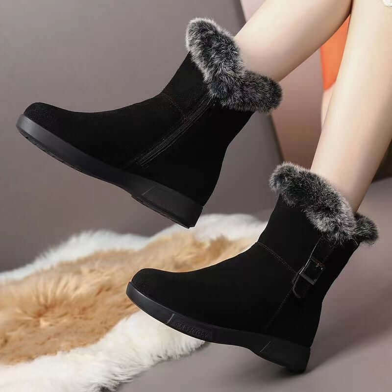 Rheaelle | Women's Snow Boots with Side Zipper — 2