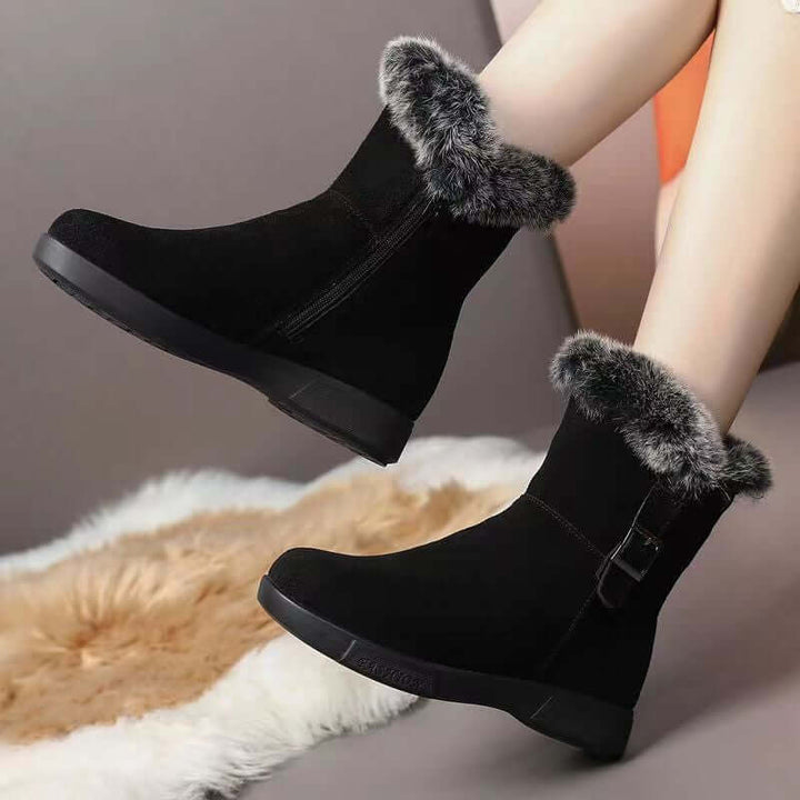 Rheaelle | Women's Snow Boots with Side Zipper — 2