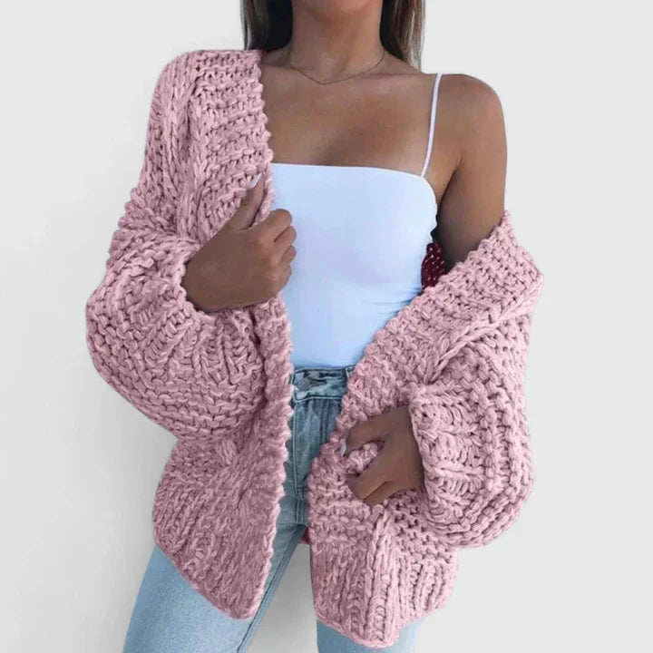 Rillaara | Women's Cardigan Chunky Knit Oversized Cozy Everyday Wear