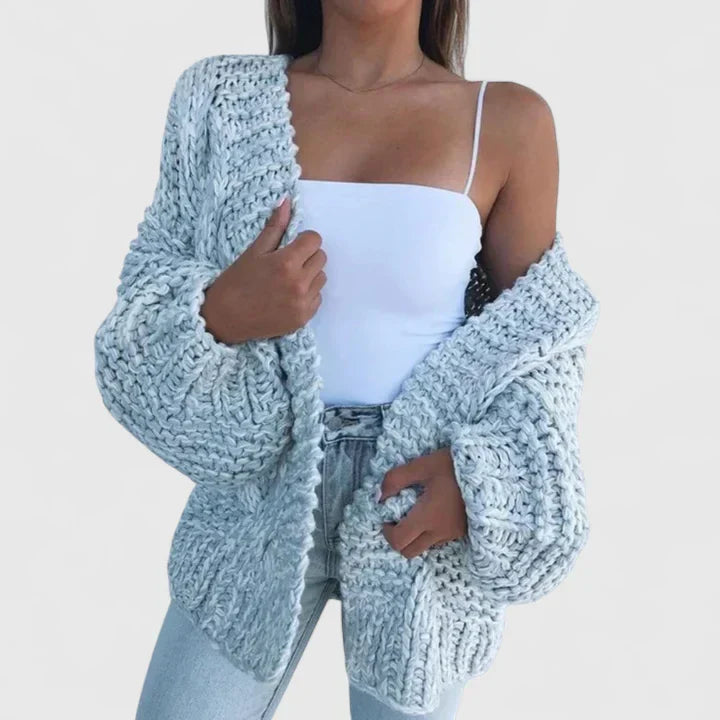 Rillaara | Women's Cardigan Chunky Knit Oversized Cozy Everyday Wear