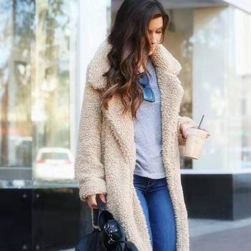 Rosaana | Women's Casual Stretch Fleece Teddy Coat Long Style Tops — 1