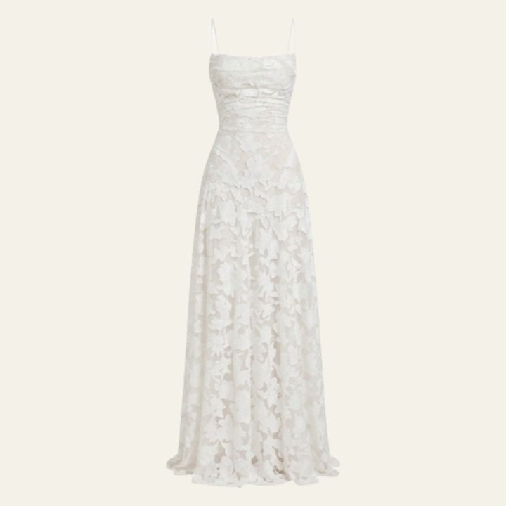 Rosalie | Women's Wedding Guest Elegant The Verona Lace-Up Back Maxi Dress Dresses — 1
