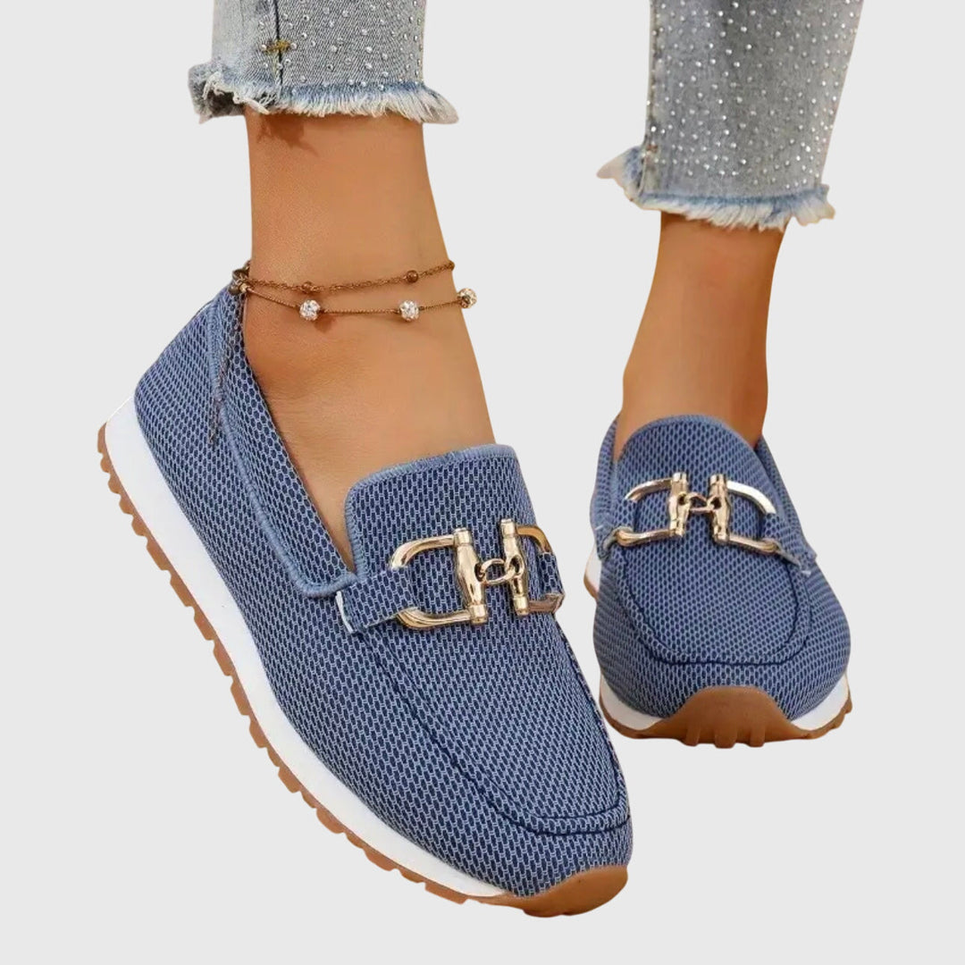 Sabelita | Women's Orthopedic Comfort Slip-On Orthopedic Loafer Sneakers — Blue