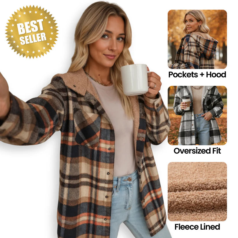 Sabledessa | Women's Teddy Bear Cozy Flannel Jacket — 1