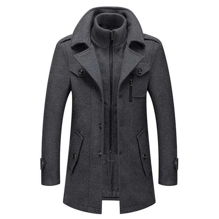 Sablewen | Women's Refined and Modern Tailored Slim-Fit Wool Coat — Gray